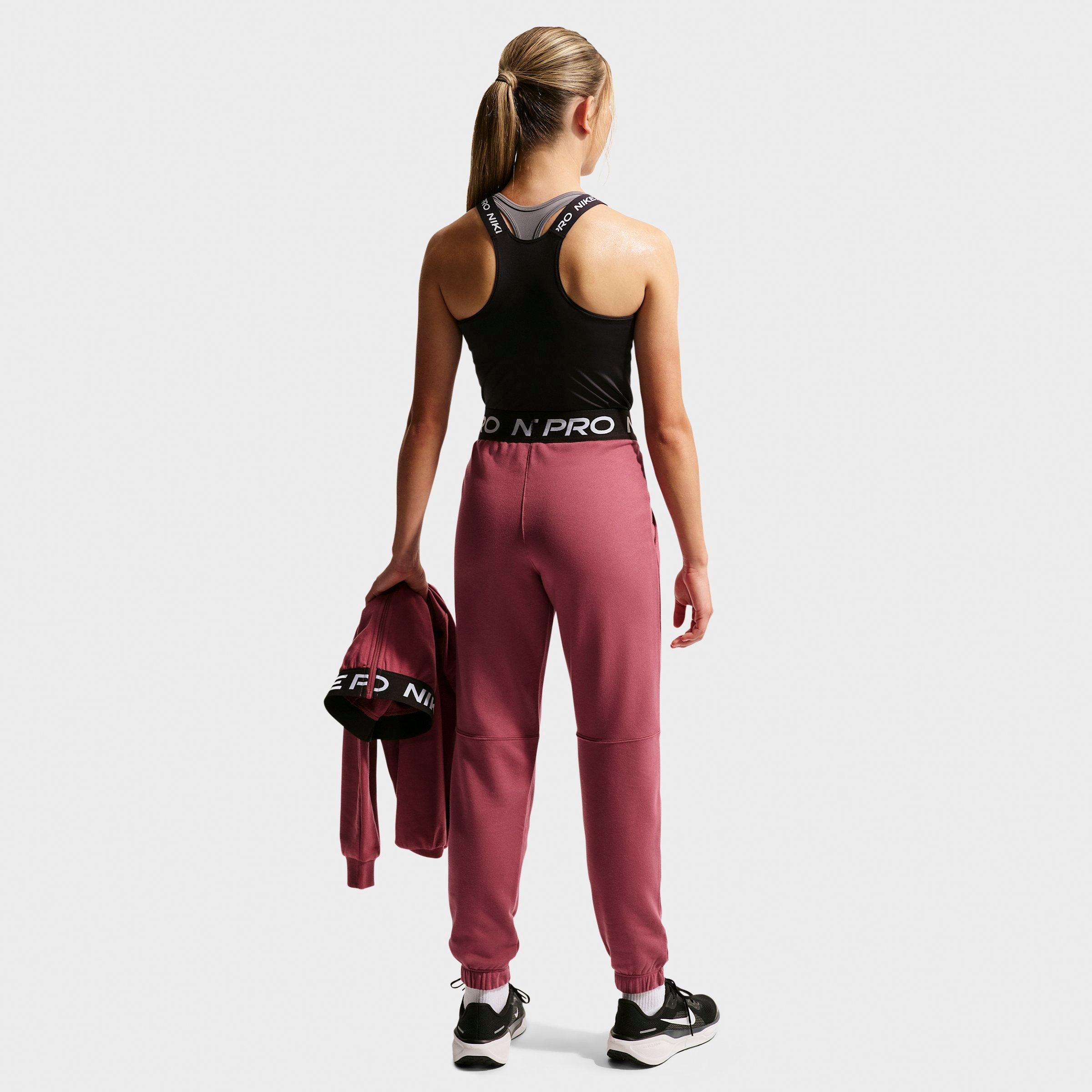Girls' Big Kids' Nithtke Pro Fleece Dri-FIT Jogger Pants - Pink Smoke/Pink Smoke/Black/White