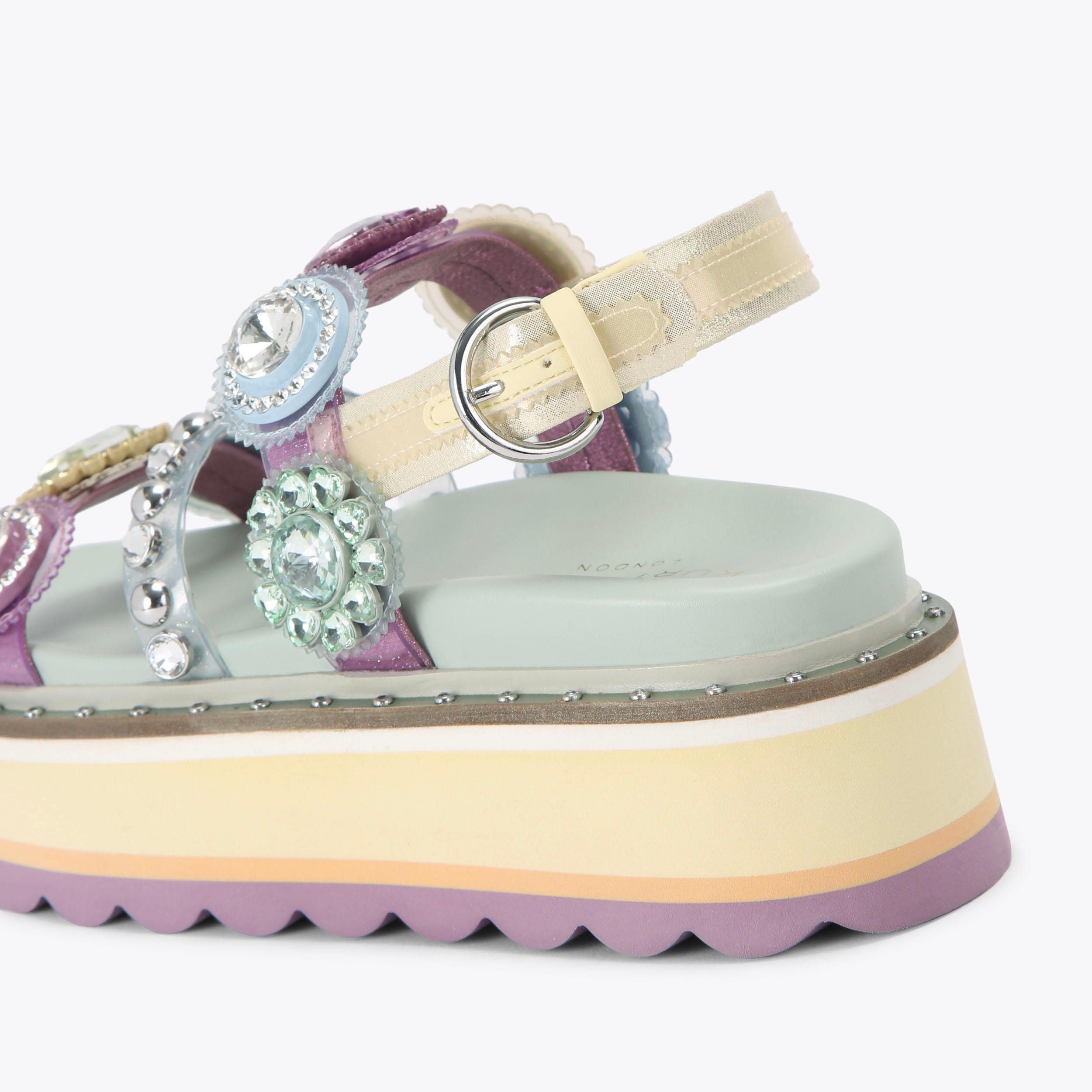 Kurt Geiger London Octavia Sling Platform Sandal - Multi Colored - view 4