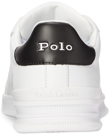 Polo Ralph Lauren Men's Heritage Court II Leather Sneaker - White/black Pp