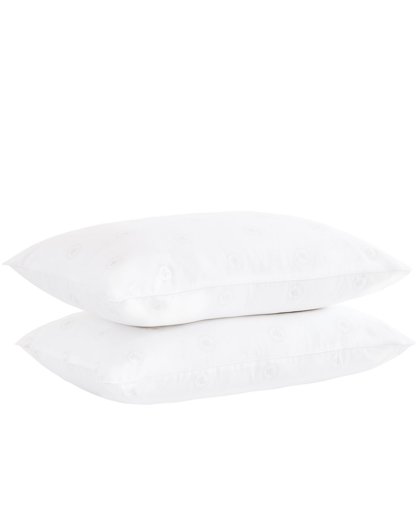 Lauren Ralph Lauren Dalton Logo 2-Pack Pillows, Standard/Queen - White