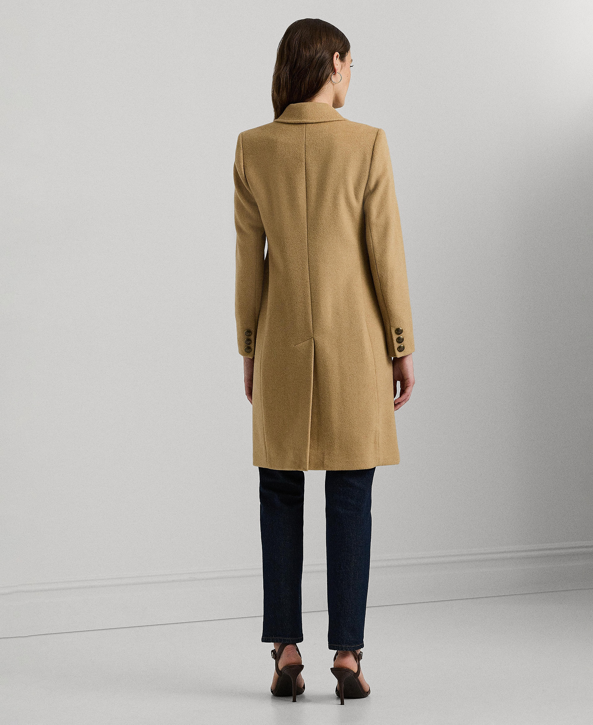 Lauren Ralph Lauren Women's Single-Breasted Peacoat - Camel