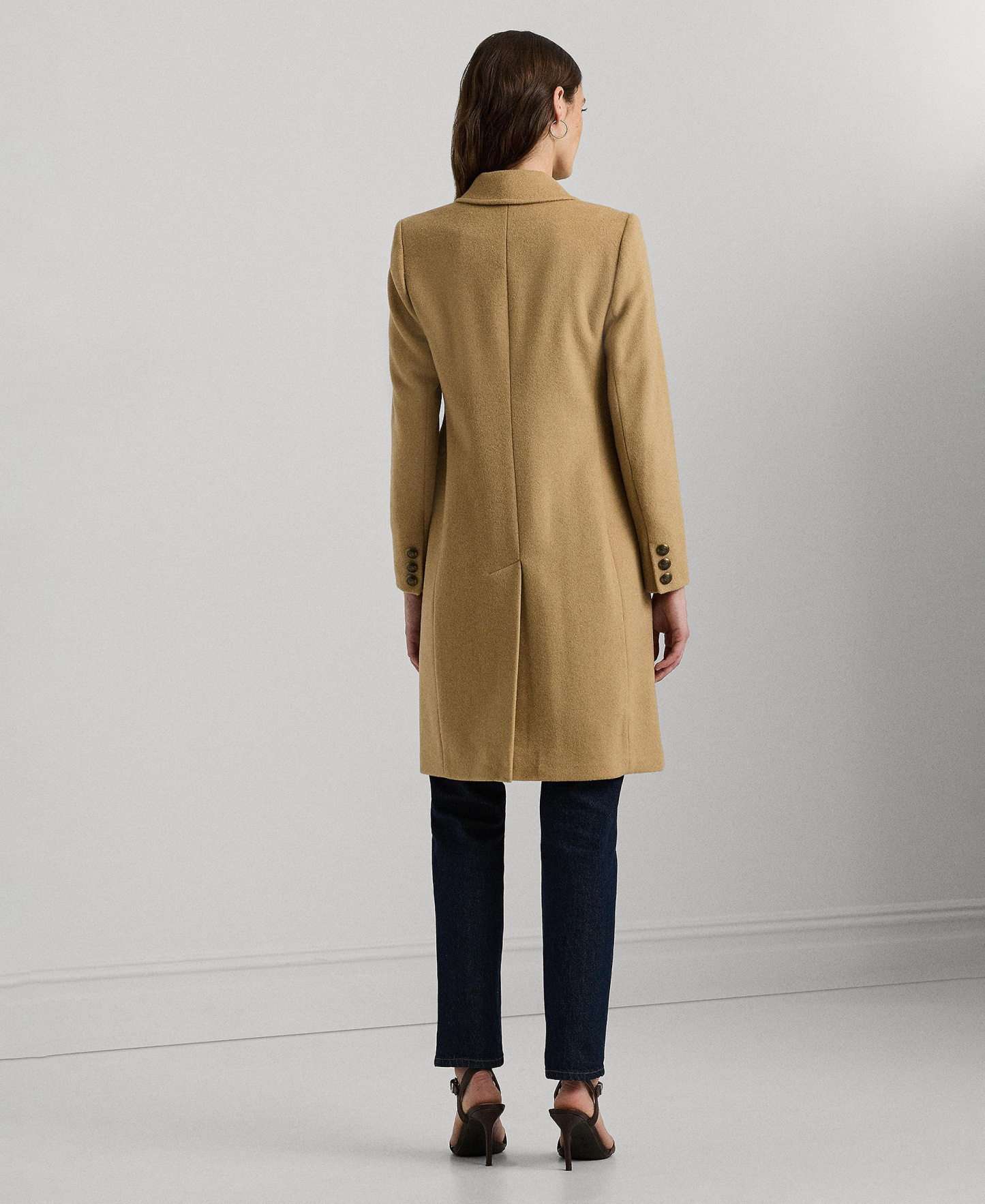Lauren Ralph Lauren Women's Single-Breasted Peacoat - Camel
