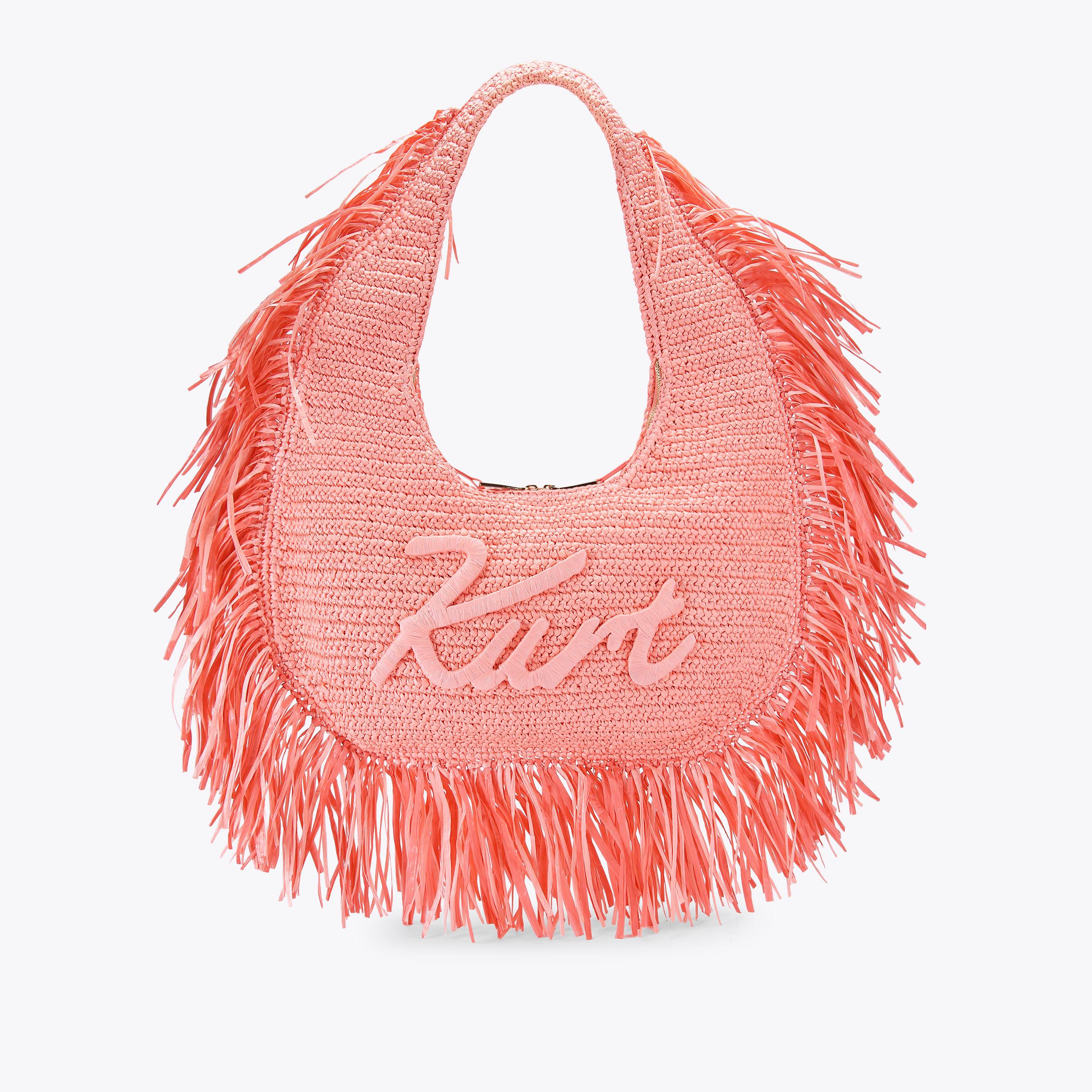 Kurt Geiger London Large Kurt Hobo Fringe Bag - Pink