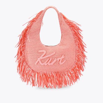 Kurt Geiger London Large Kurt Hobo Fringe Bag - Pink