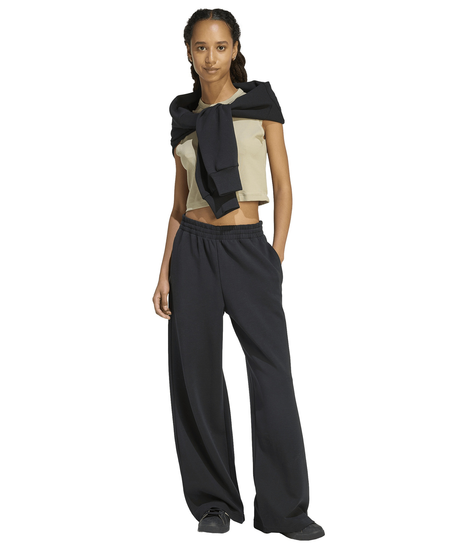 adidas Women's Straight Soft Lux Sportswear Pants - Black