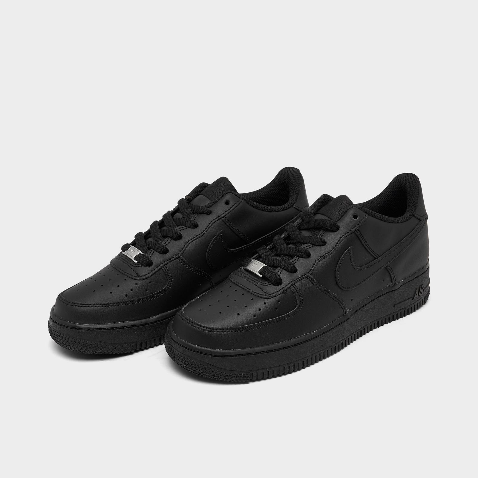 Big Kids' Nike Air Force 1 Low Casual Shoes - Black/Black