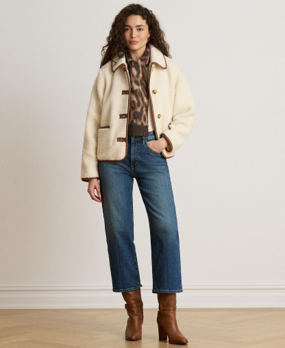 Lauren Ralph Lauren Women's Sherpa Jacket - Cream