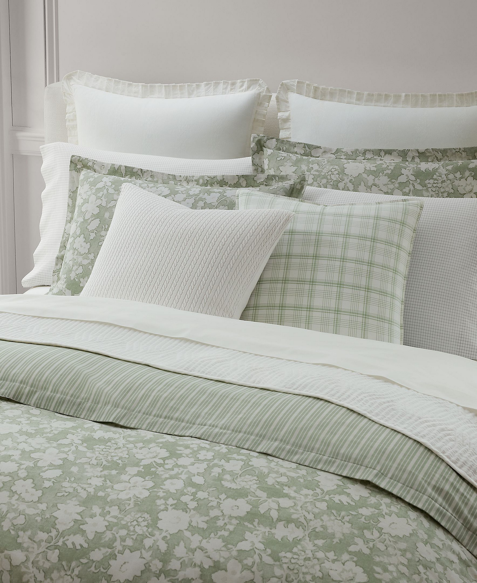 Lauren Ralph Lauren Heather Reversible 3-Pc. Comforter Set, Full/Queen - Green