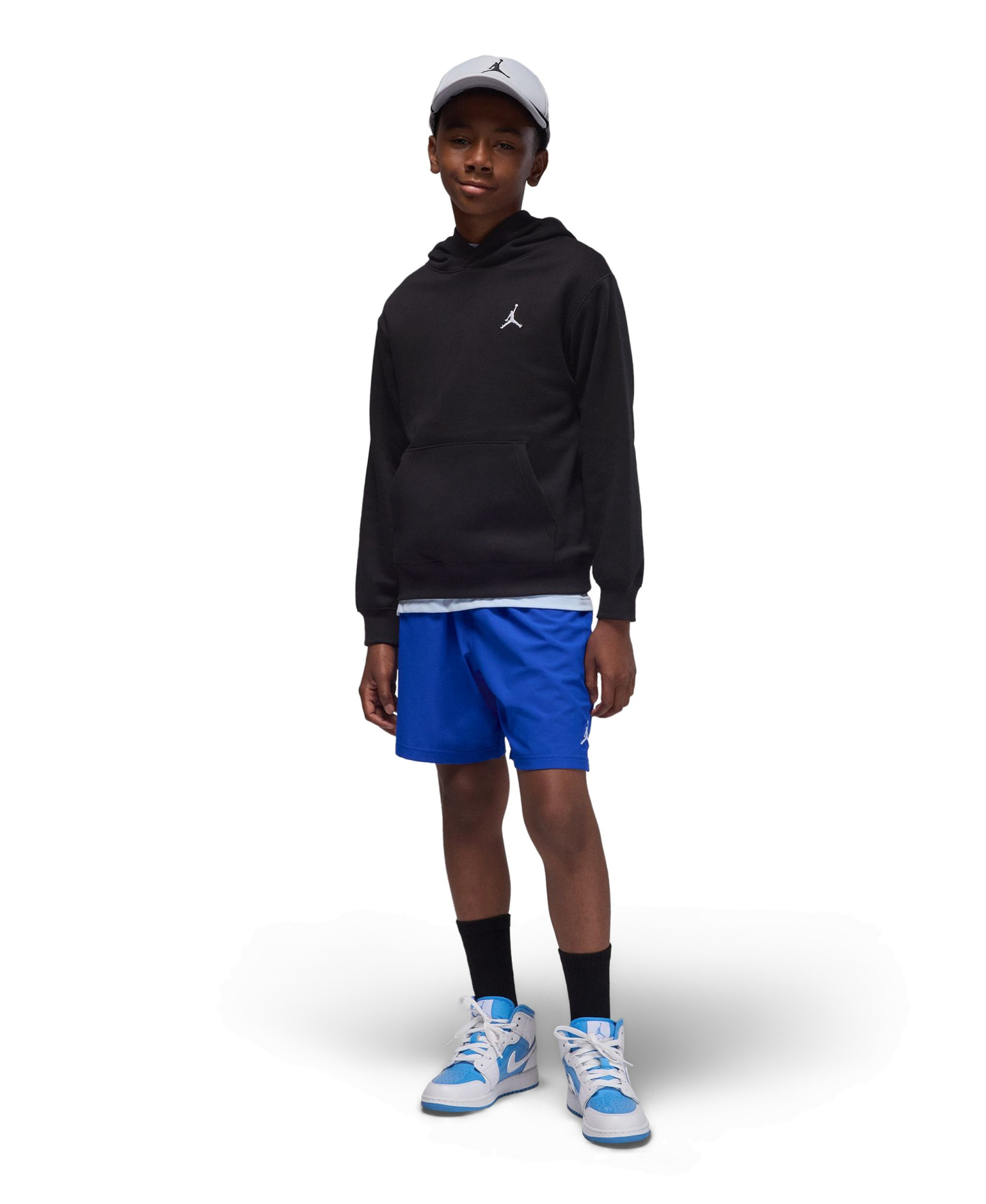 Jordan Boys' 8-20 Brooklyn Pull-On Long-Sleeve Hoodie - Black