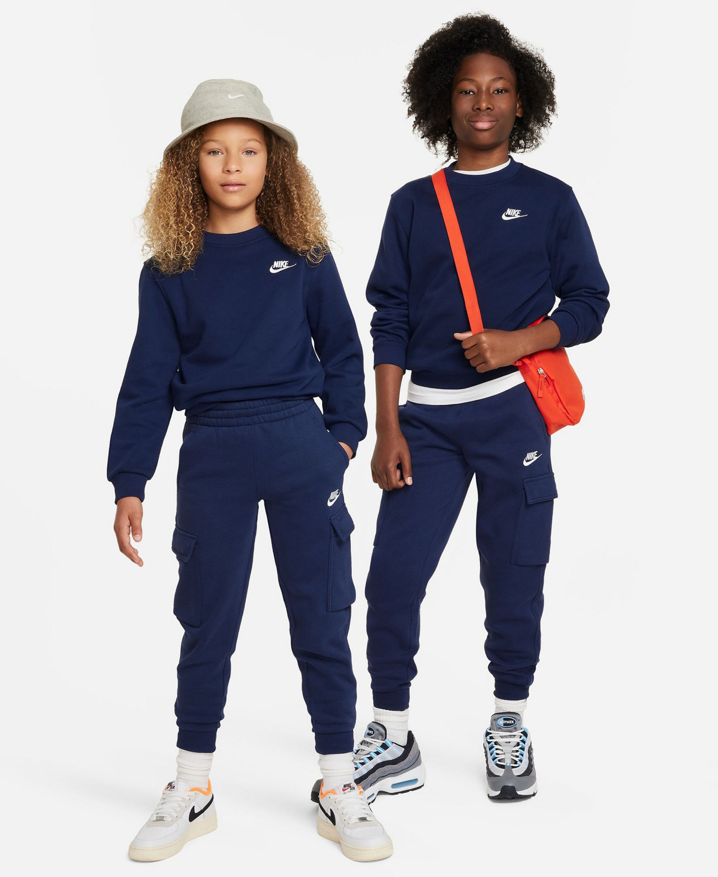 Nike Boys and Girls 8-10 Sportswear Club Fleece Cargo Pants - Midnight Navy