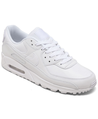 Nike Men's Air Max 90 Leather Casual Sneakers from Finish Line - White