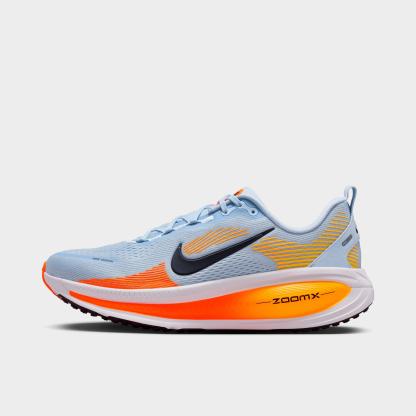 Men's Nithtke Vomero 18 Running Shoes - Part 1 - Hydrogen Blue/Laser Orange/Total Orange/Black - Left shoe facing left. Outside of the shoe.