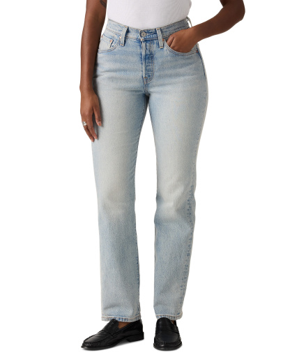 Levi's Women's 501 Curve High-Rise Straight-Leg Jeans - Heart Music No Dx