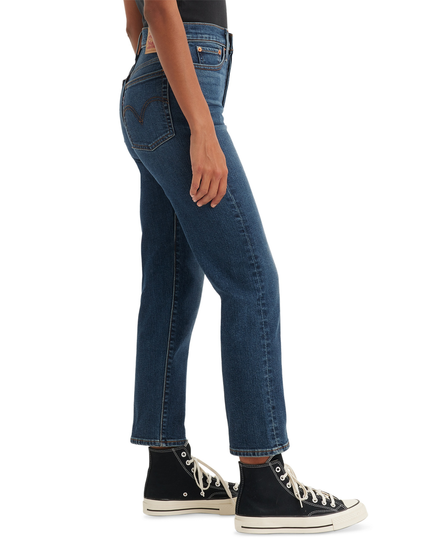 Levi's Women's Wedgie Straight-Leg High-Rise Cropped Jeans - Indigo Here We Go