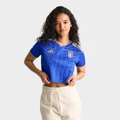 Women's adidas Italy 2026 Home Cropped Jersey - Bold Blue - view 1