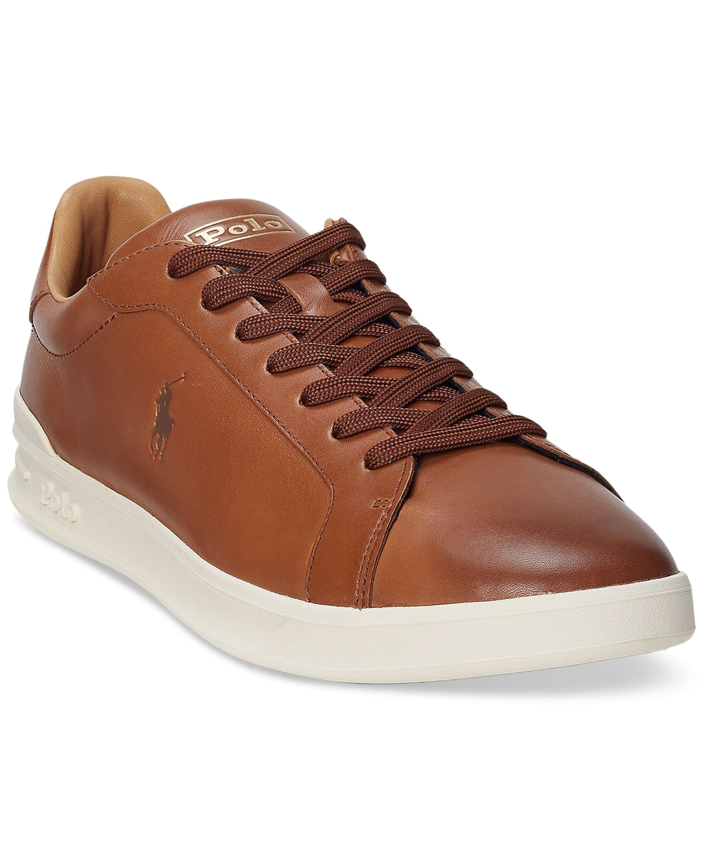 Polo Ralph Lauren Men's Heritage Court II Leather Sneaker - Polo Pale Russet