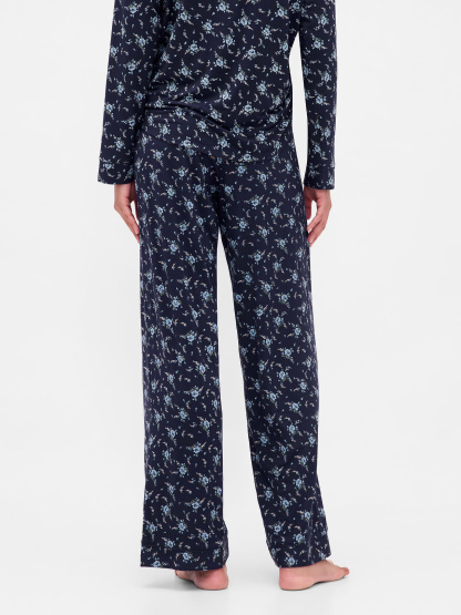 SoftMade Modal PJ Pants - Navy blue floral