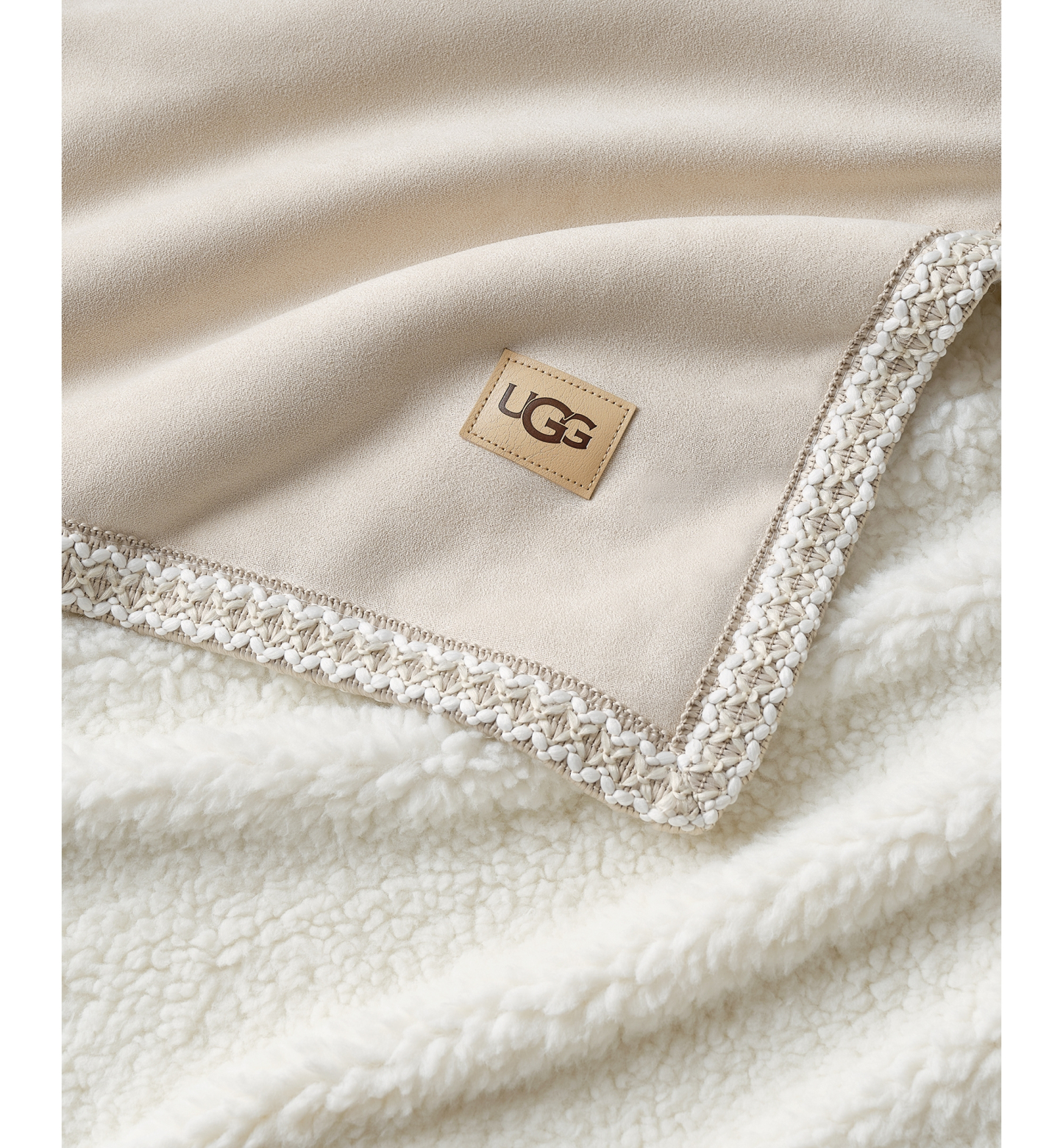 UGG® Kirkwood UGG Braid Throw, 50" x 70" - Birch