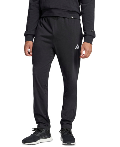adidas Men's Essentials Small Logo Single Jersey Pants - Black