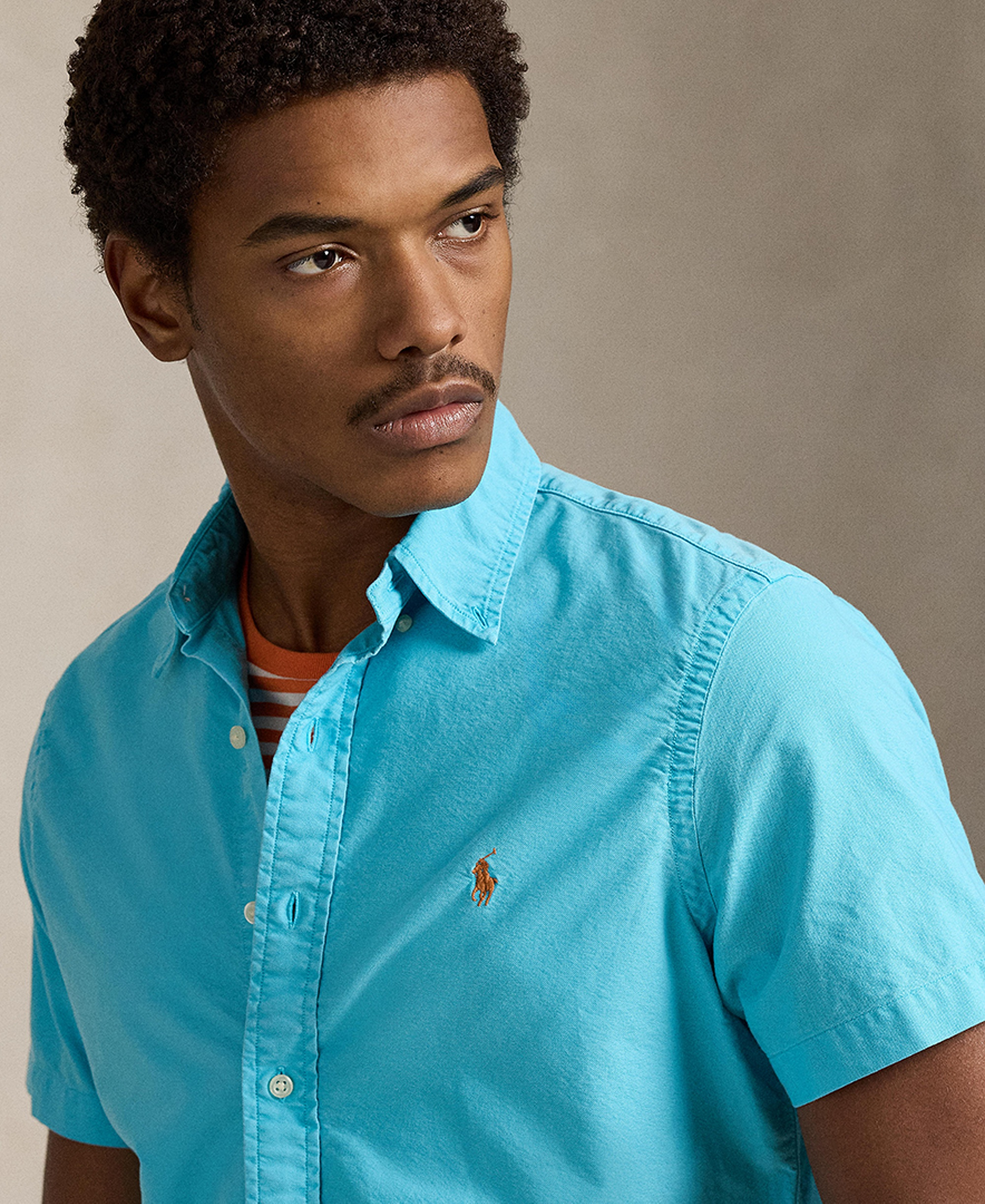 Polo Ralph Lauren Men's Garment-Dyed Oxford Shirt - Perfect Turquoise