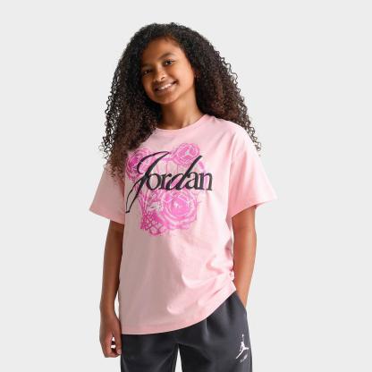 Girls' Big Kids' Jordan Floral Flight T-Shirt - Pink Bloom - view 1