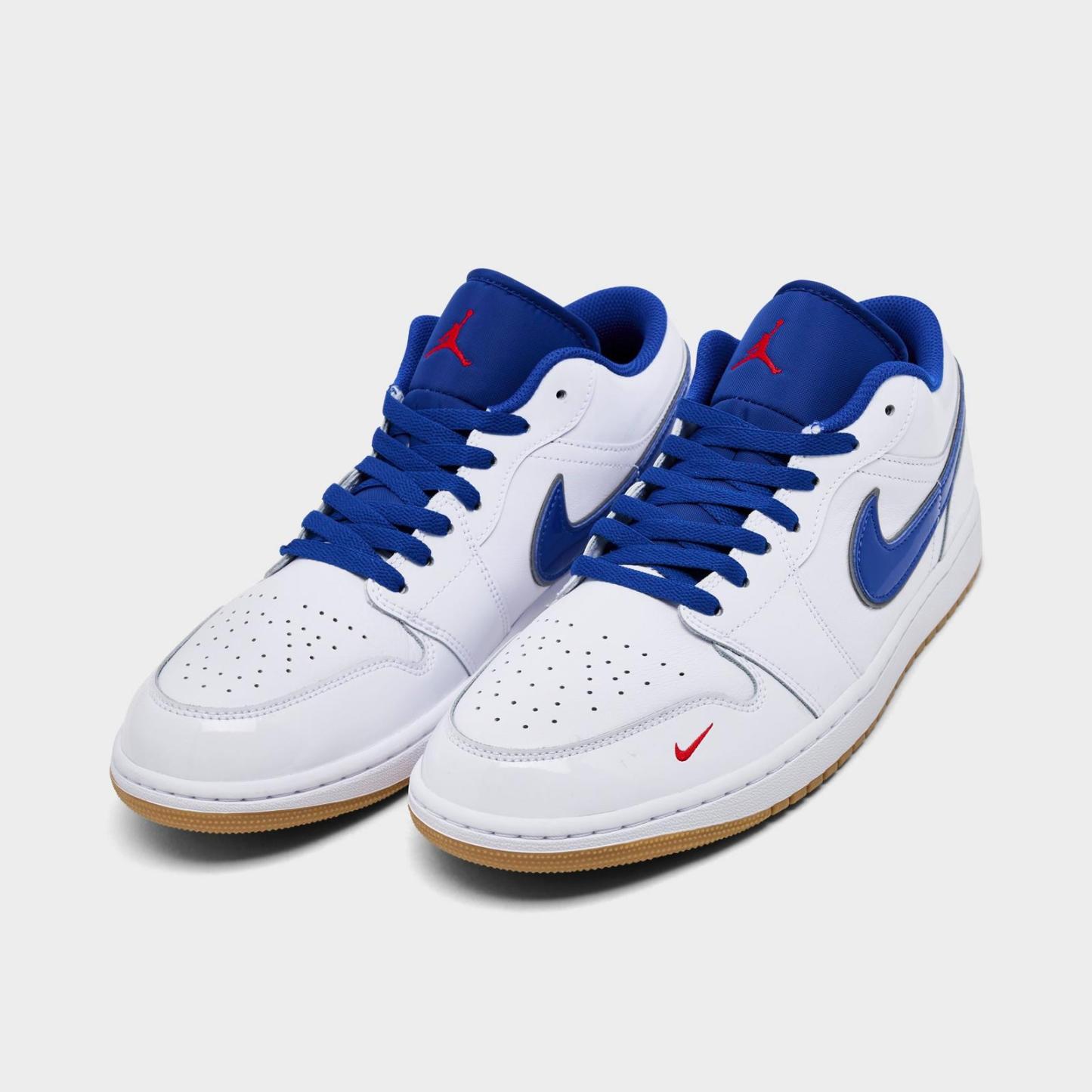 Men's Air Jordan Retro 1 Low SE Casual Shoes - White/Old Royal/Gum Yellow/University Red - view 2