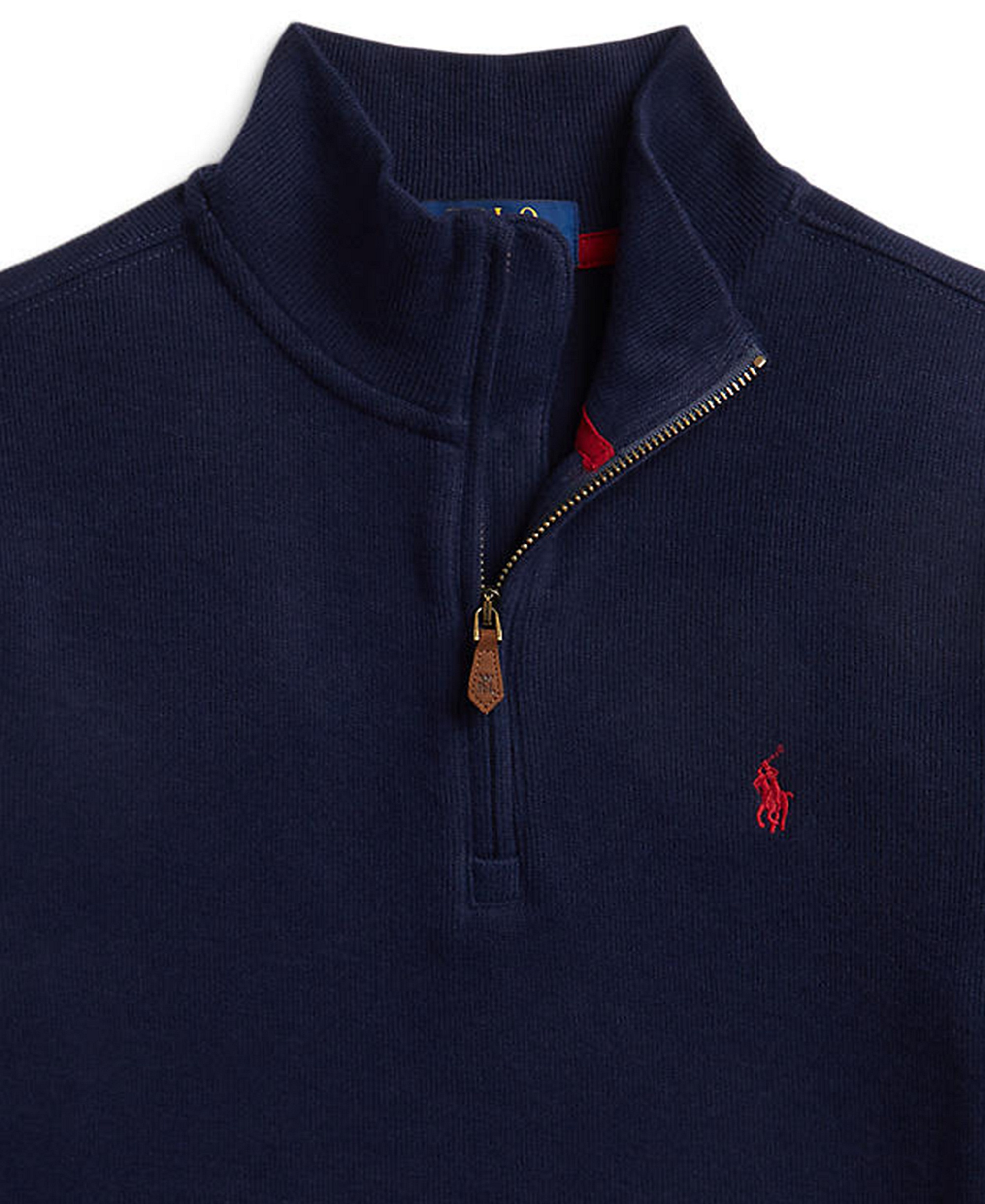 Polo Ralph Lauren Boys' 8-20 Estate Rib Quarter-Zip Sweater - Refined Navy