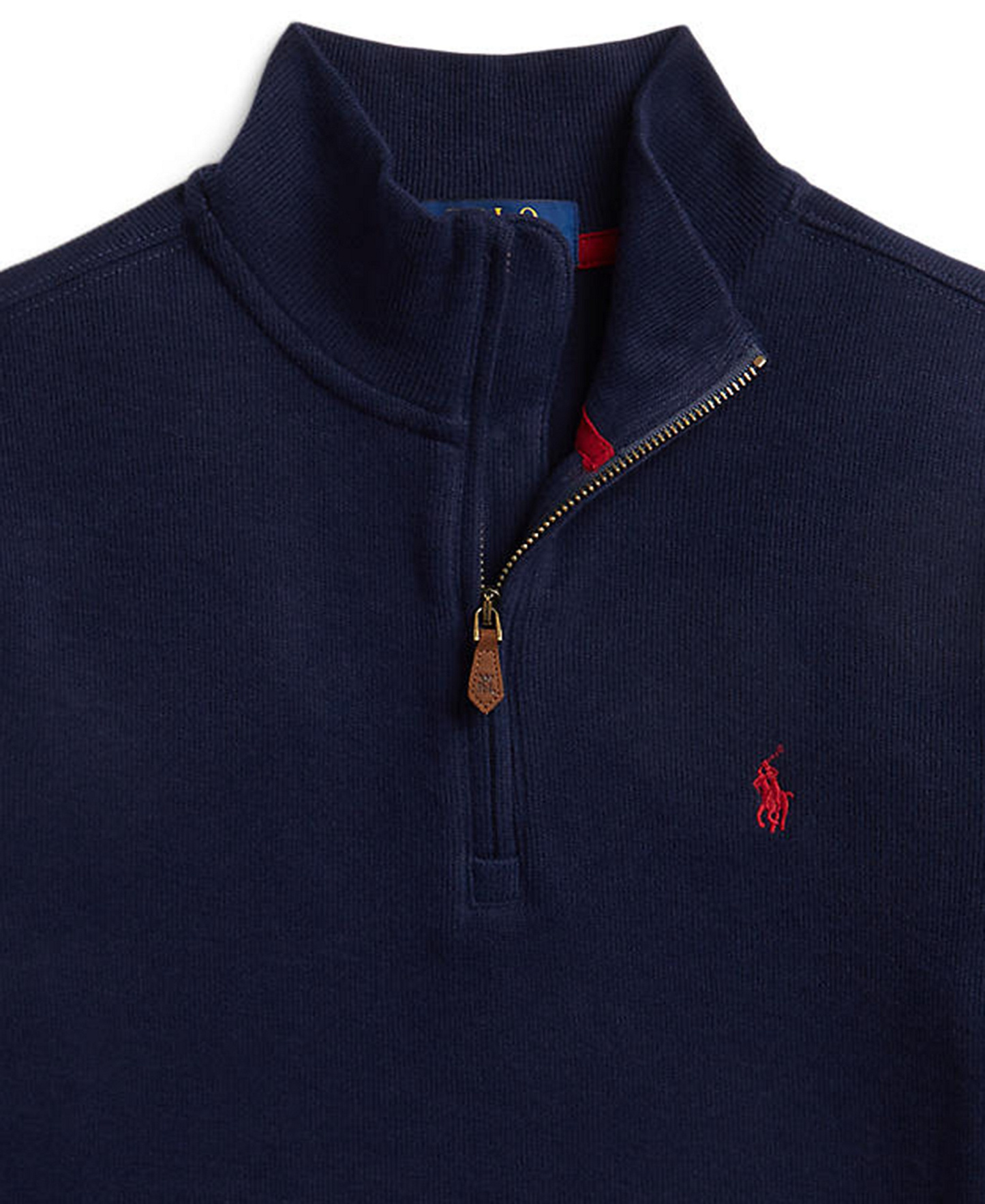 Polo Ralph Lauren Boys' 8-20 Estate Rib Quarter-Zip Sweater - Refined Navy