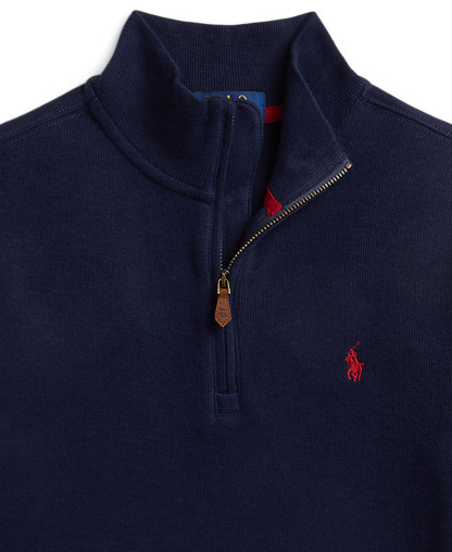 Polo Ralph Lauren Boys' 8-20 Estate Rib Quarter-Zip Sweater - Refined Navy