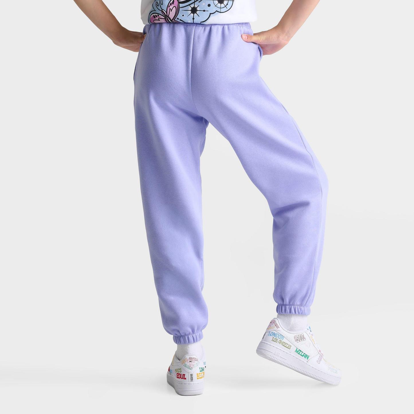 Girls' Big Kids' Nithtke Sportswear Studio Fleece Jogger Pants - Light Thistle/White