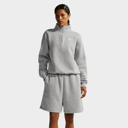 Women's Nithtke Studio Fleece Medium-Weight Quarter-Zip Jacket - Dark Grey Heather/Sail