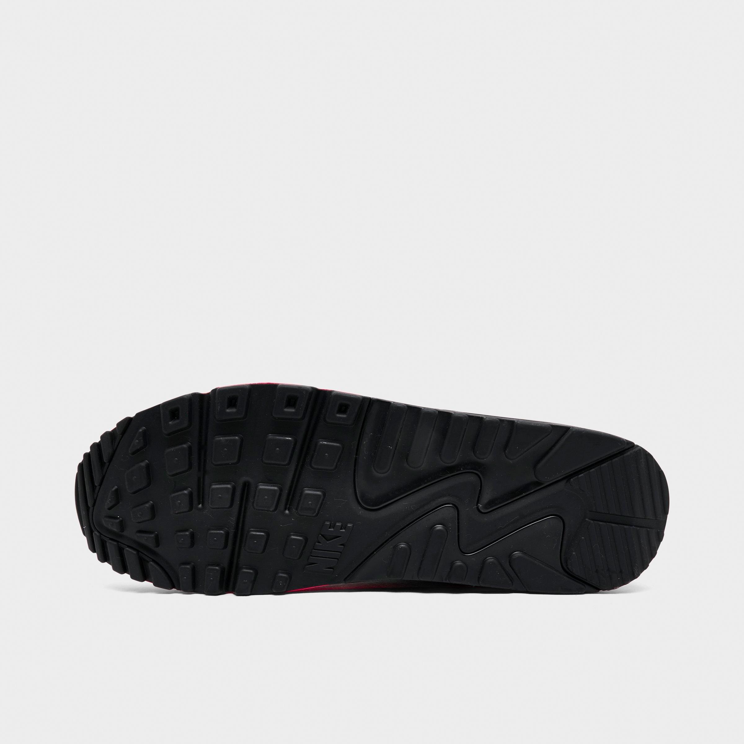 Men's Nithtke Air Max 90 Casual Shoes - Part 1 - Black/Racer Pink/White - Bottom view