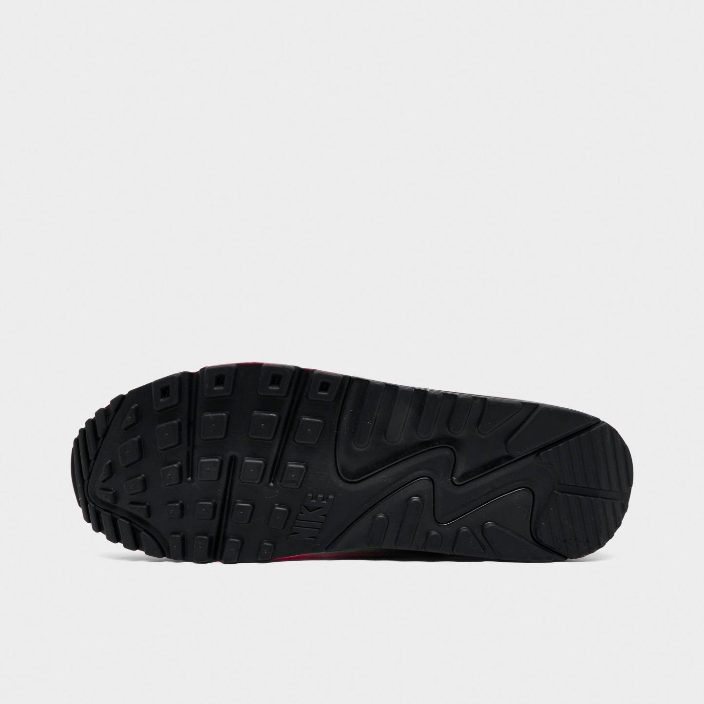 Men's Nithtke Air Max 90 Casual Shoes - Part 1 - Black/Racer Pink/White - Bottom view