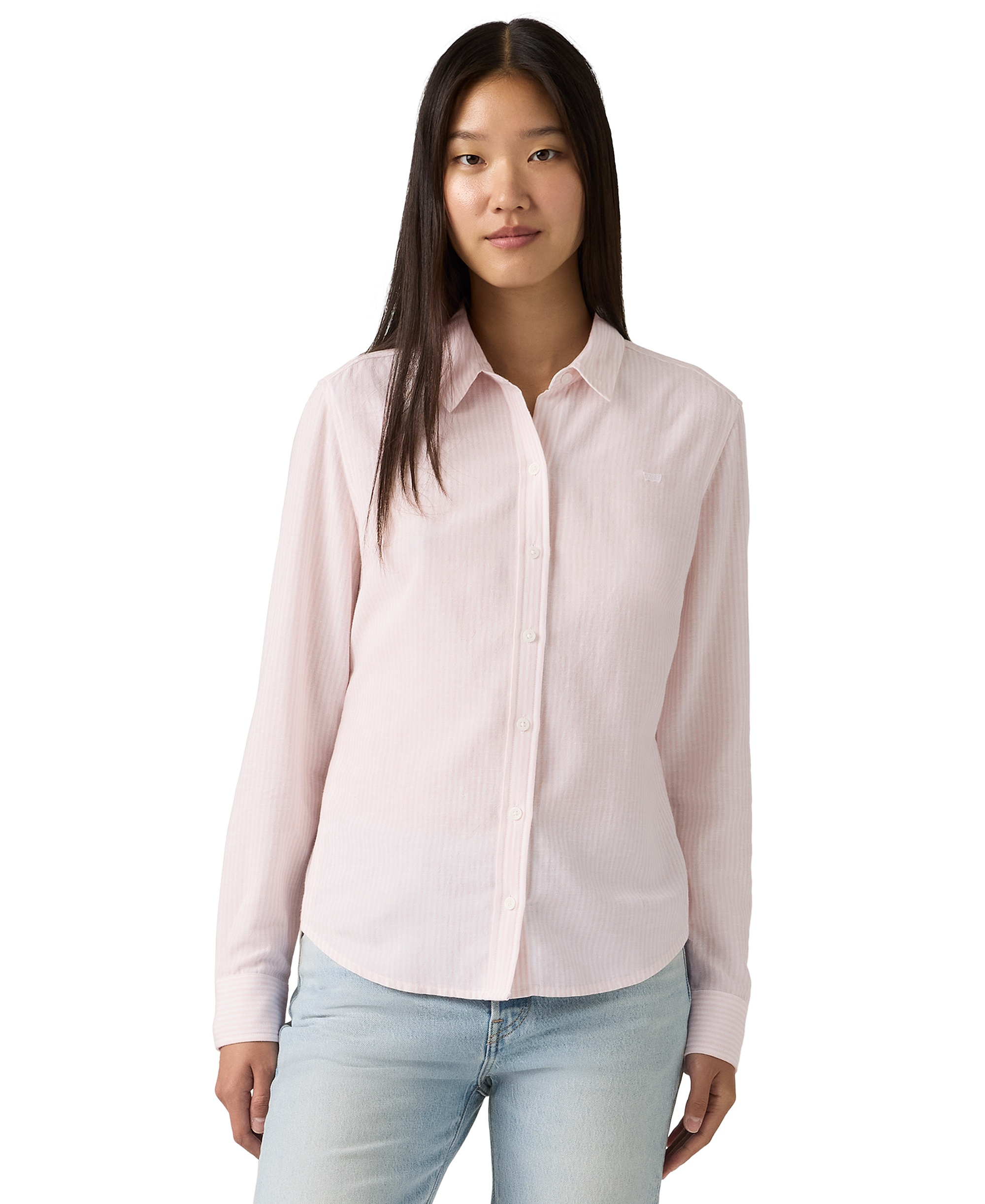 Levi's Women's Striped Point Collar Shirt - Bibi Stripe
