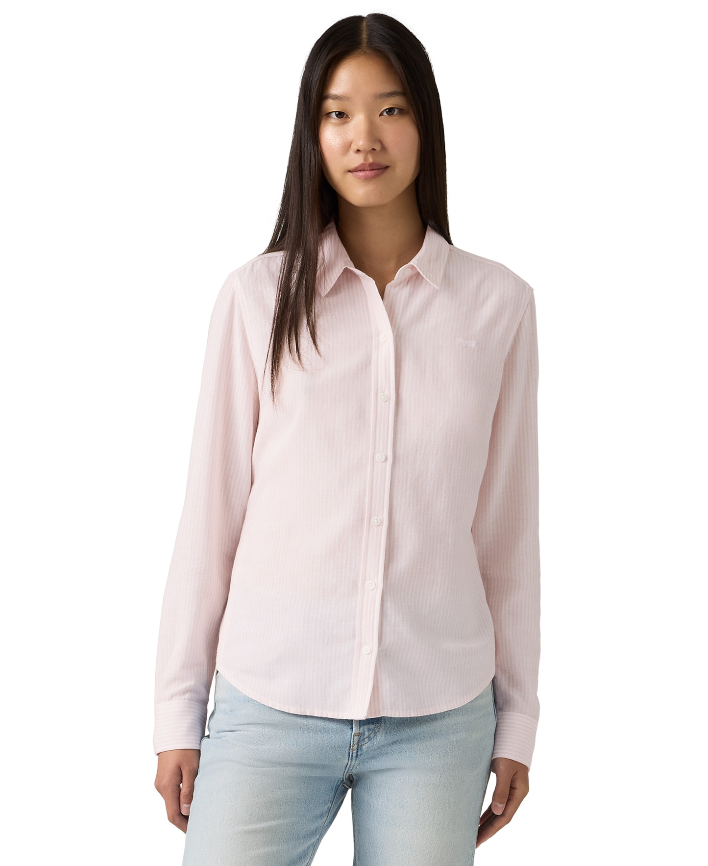 Levi's Women's Striped Point Collar Shirt - Bibi Stripe