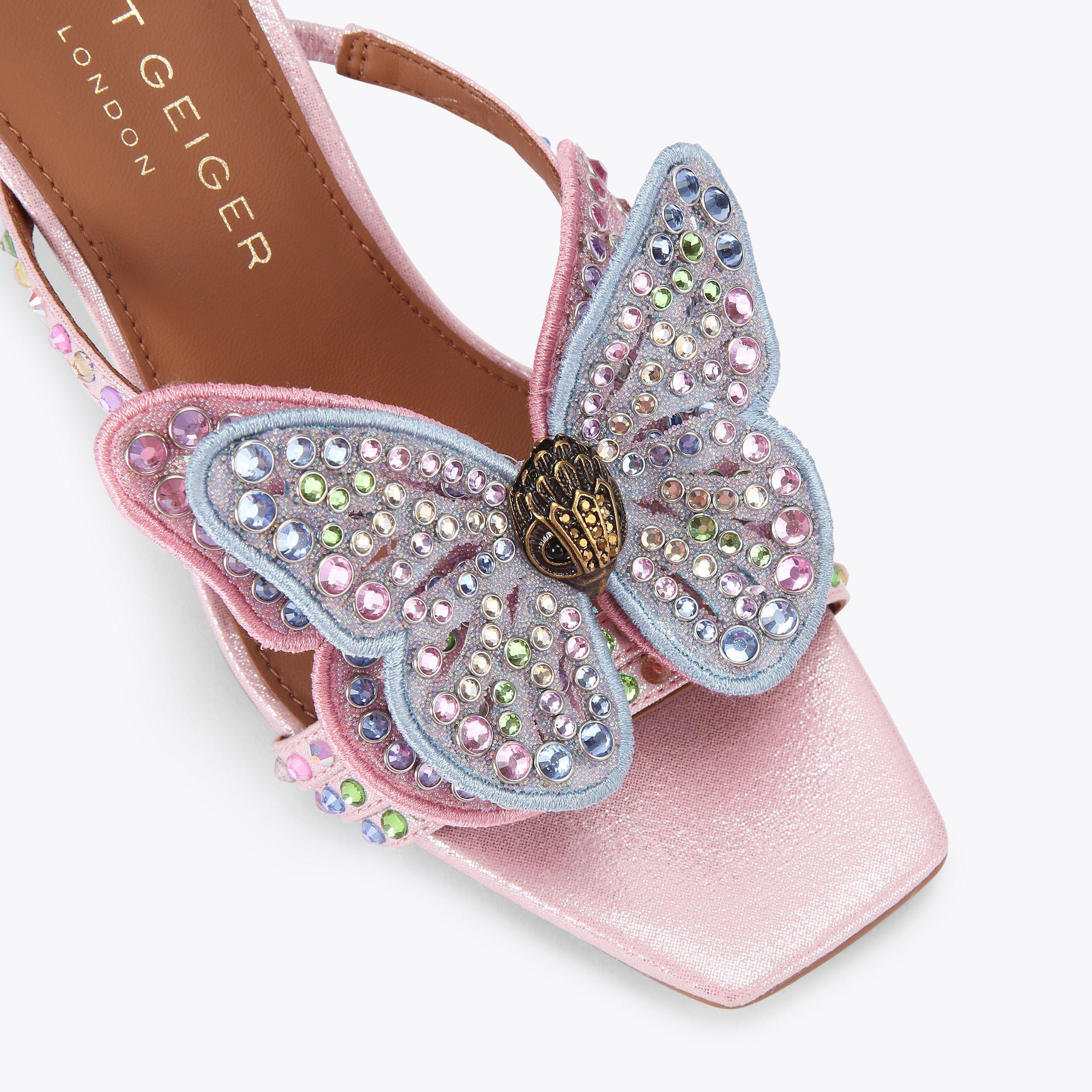 Kurt Geiger London Big Butterfly Mule Heel - Pink - view 5