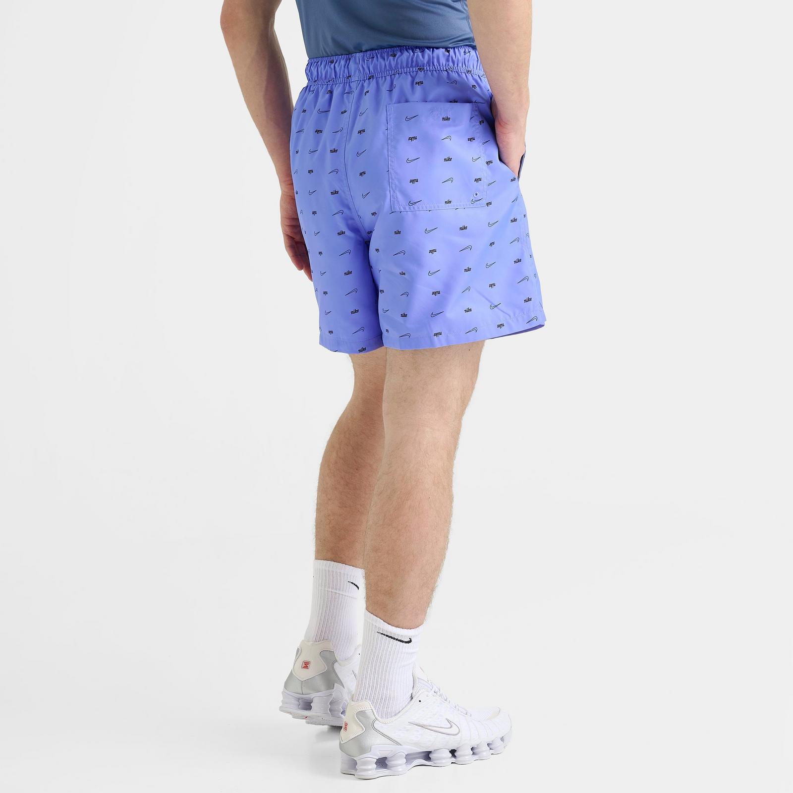 Men's Nike Sportswear Club Monogram Woven Flow Shorts - Royal Pulse/Black