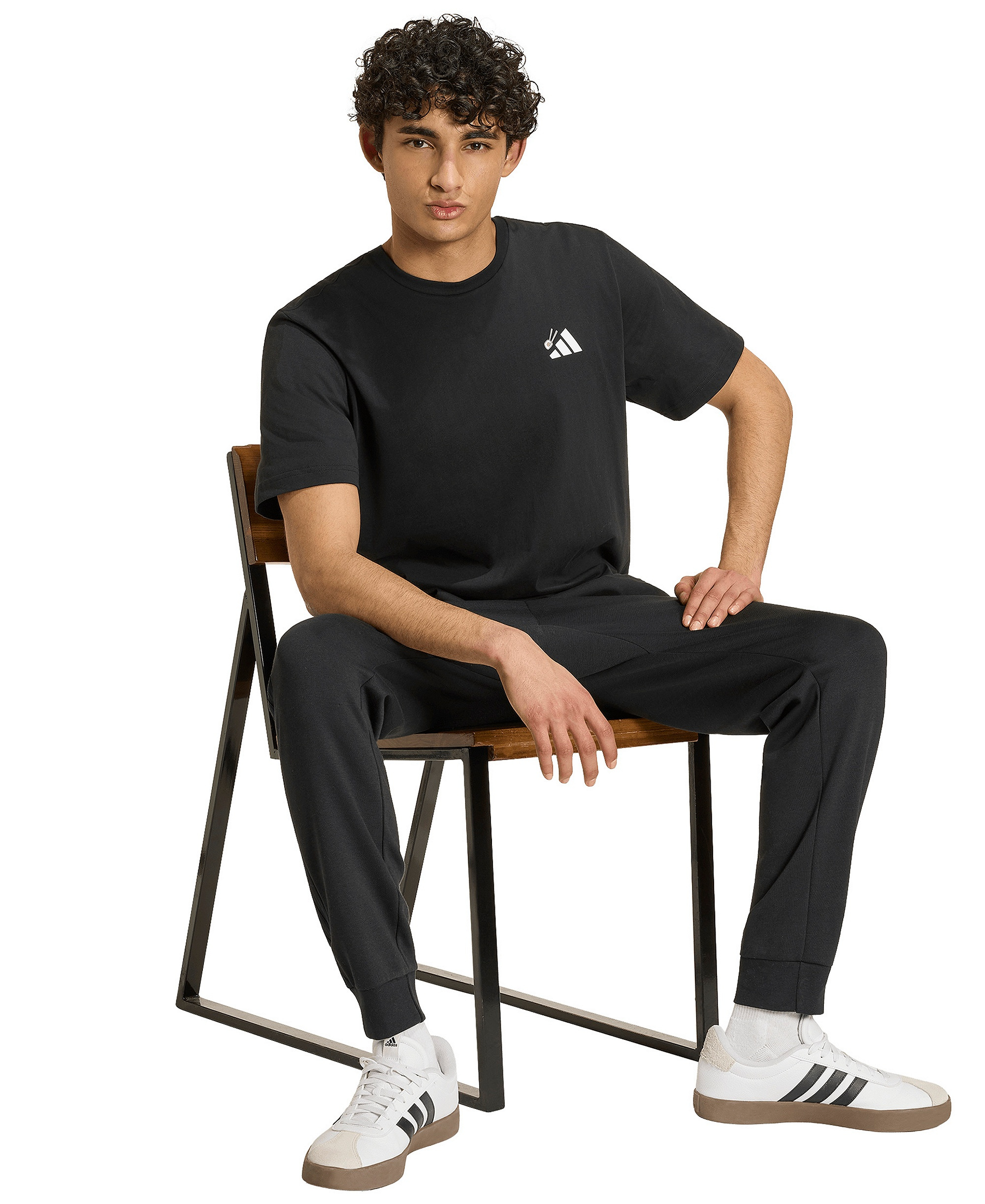 adidas Men's Sushi Logo Graphic Crewneck T-Shirt - Black