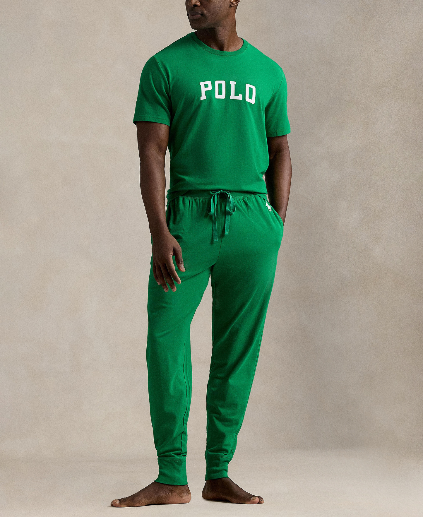 Polo Ralph Lauren Men's Regular-Fit Pajama Joggers - Billiard/White Logo
