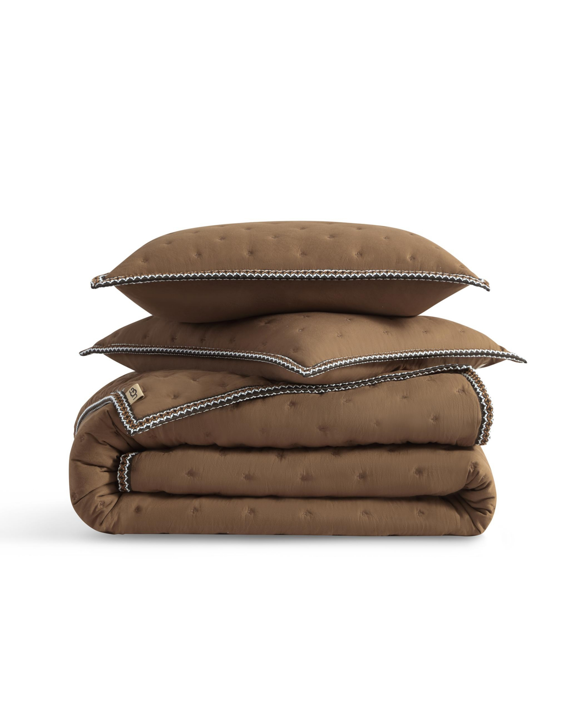 UGG® Devon UGG Braid Quilt Sets - Chestnut