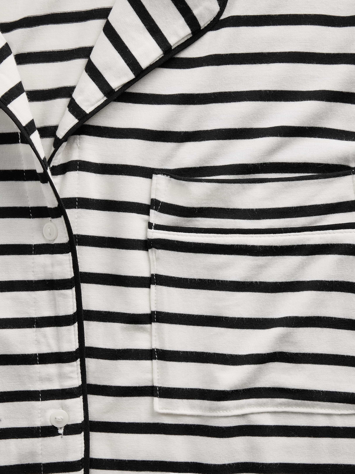 SoftMade Modal PJ Top - Black & off white stripe
