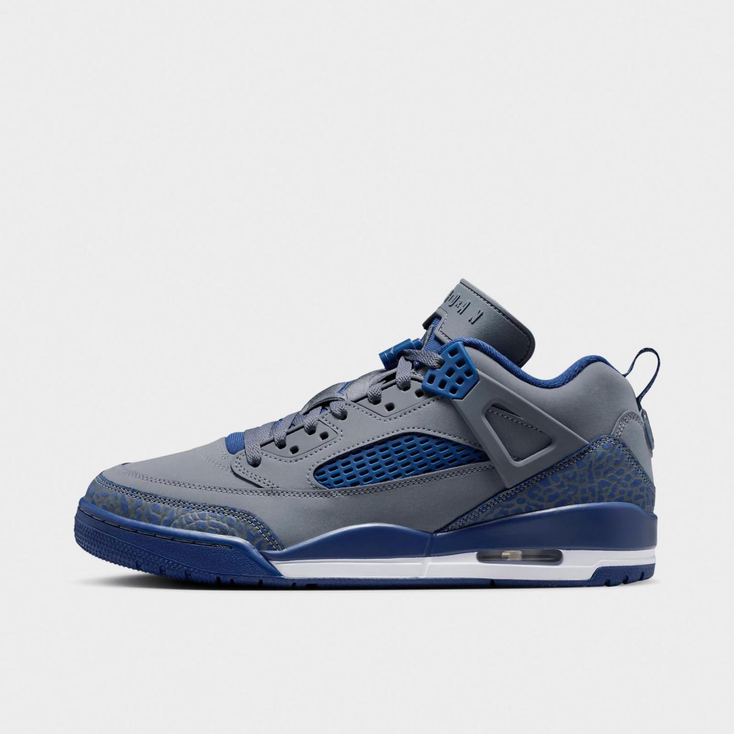 Men's Jordan Spizike Low SE Casual Shoes - Flint/University Blue/White/Navy - Left shoe facing left. Outside of the shoe. - view 1