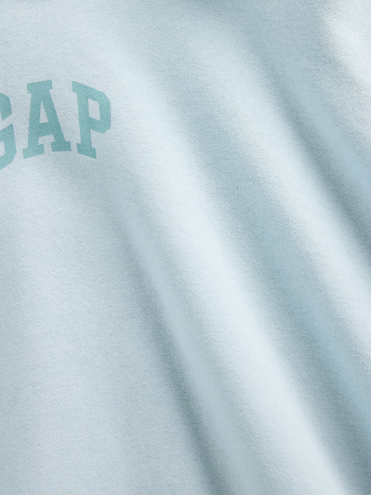 VintageSoft Crop Logo Hoodie - Light autumn blue