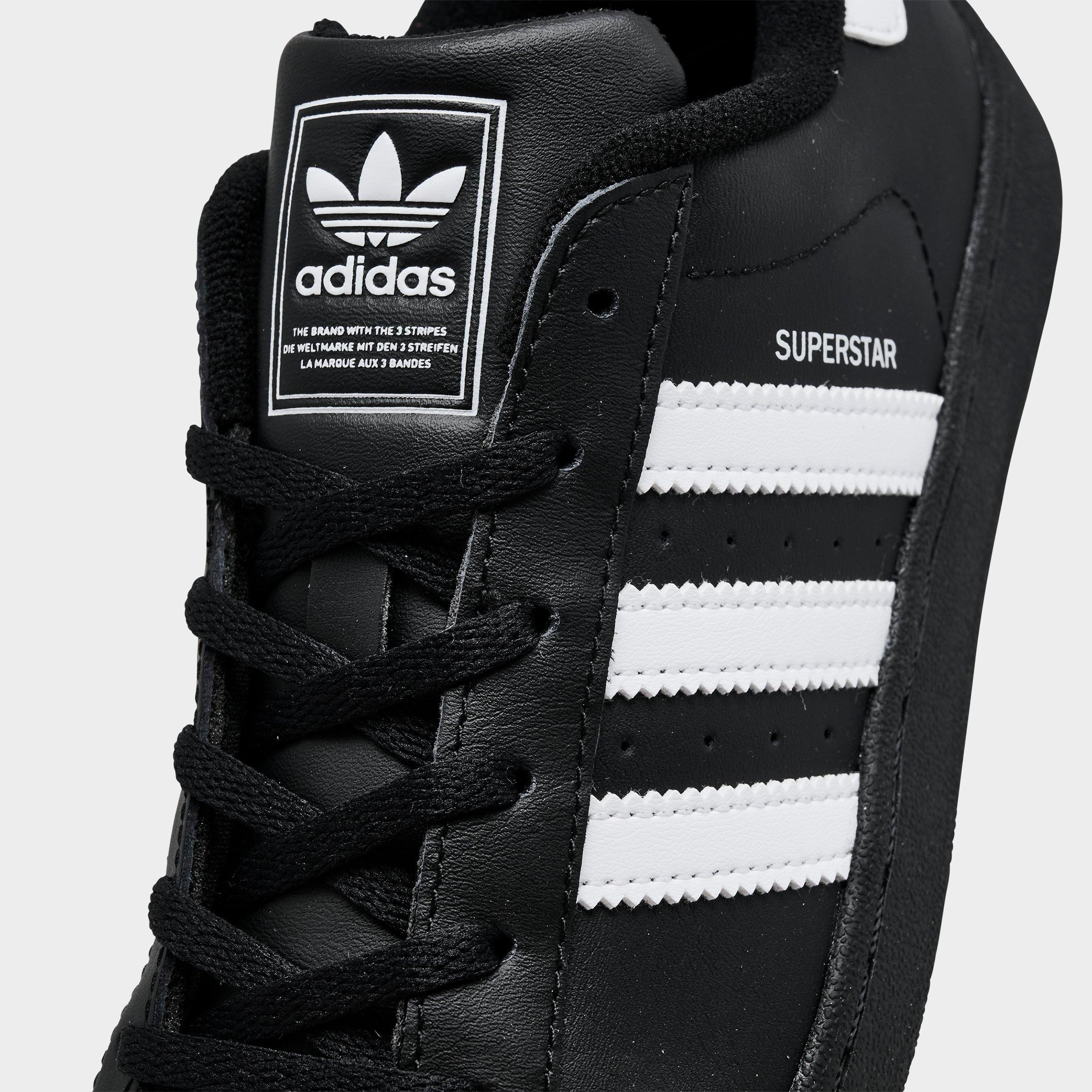 Little Kids' adidas Originals Superstar II Casual Shoes - Black/White/Black - Detail shot