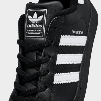 Little Kids' adidas Originals Superstar II Casual Shoes - Black/White/Black - Detail shot