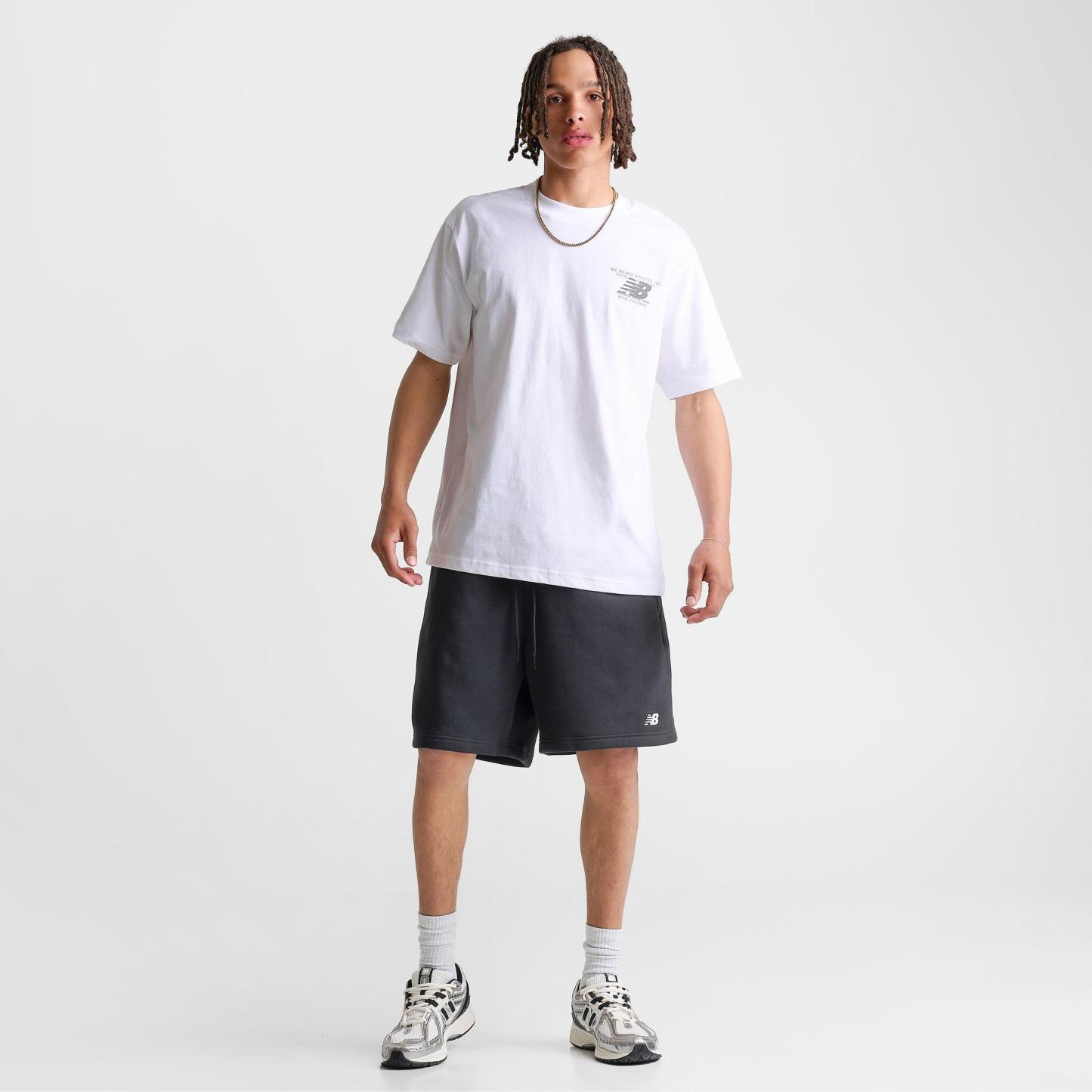 Men's New Balance Fleece Shorts - Black - view 2