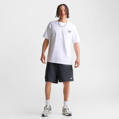 Men's New Balance Fleece Shorts - Black - view 2