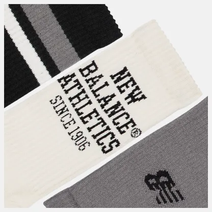 New Balance Active Graphic Crew Socks 3 Pack, LAS35111AS