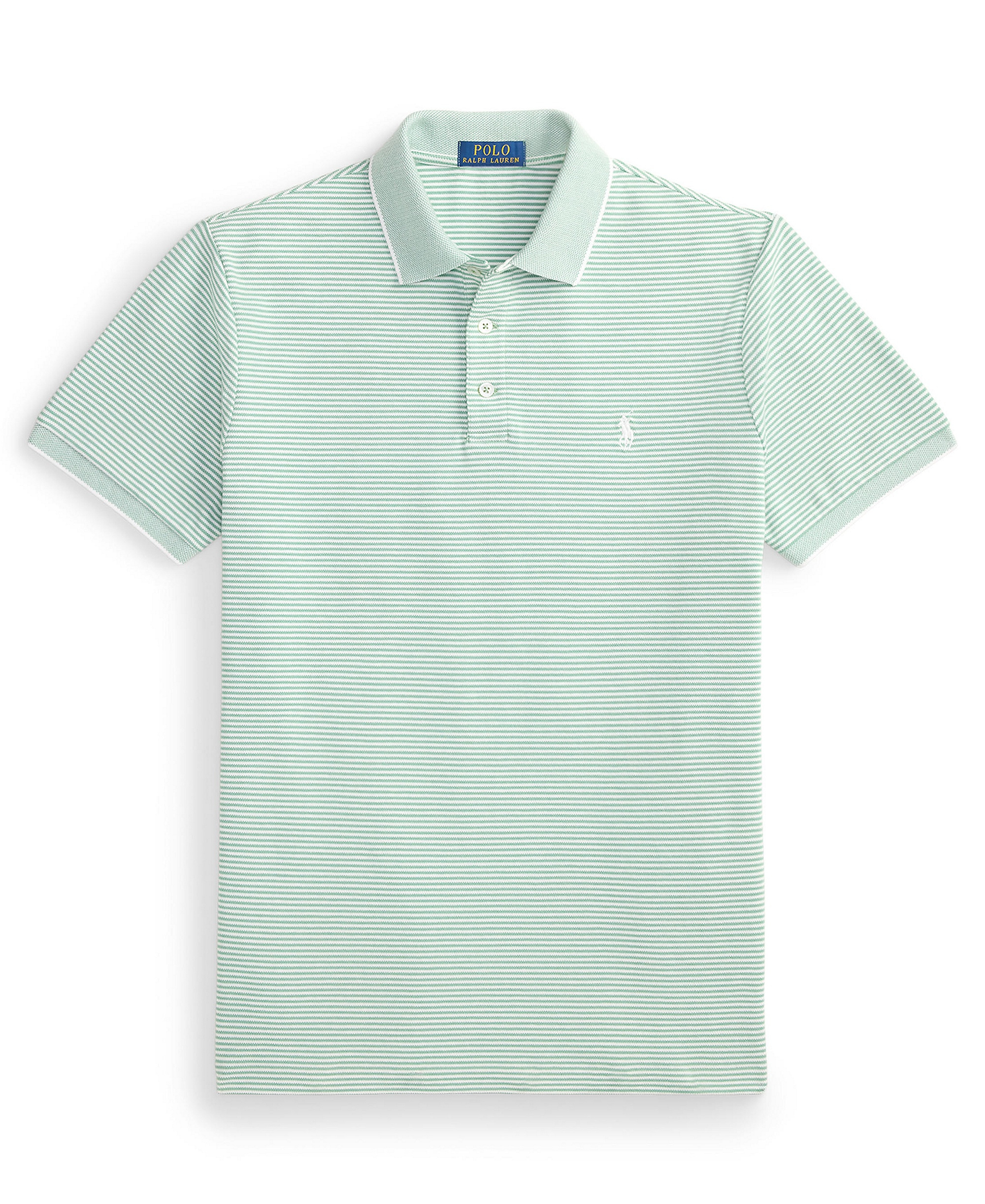 Polo Ralph Lauren Men's Classic-Fit Stretch Oxford Mesh Polo Shirt - Faded Mint/White