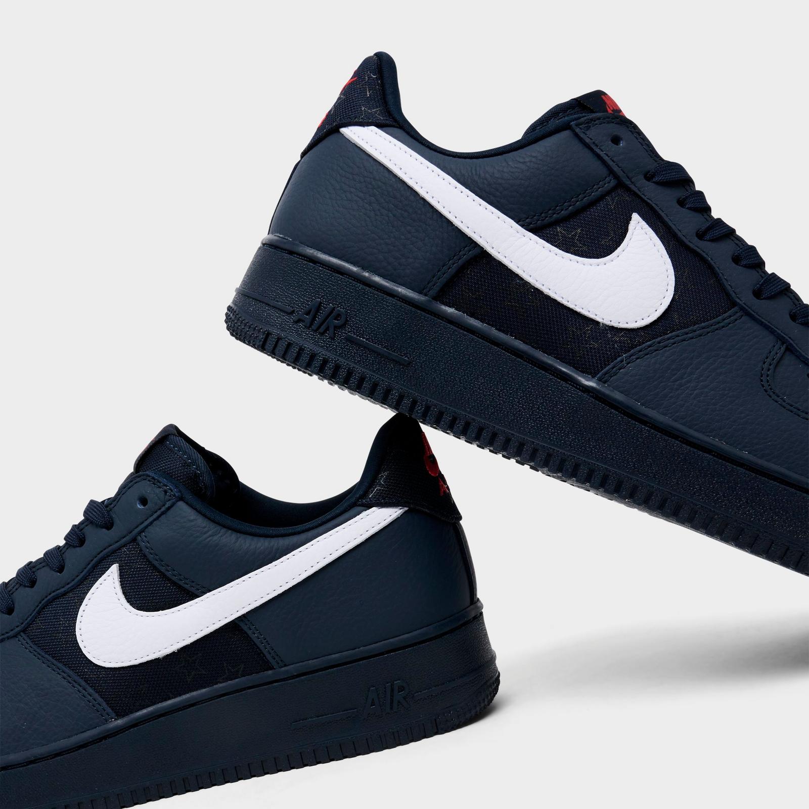 Men's Nike Air Force 1 Low Retro USA Casual Shoes - Multi-Color/Black/Multi-Color